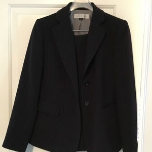 Tahari Arthur Levine Black pin striped suit